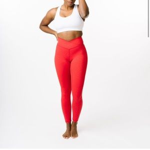 Zyia Red Leopard Scrunch What Legging